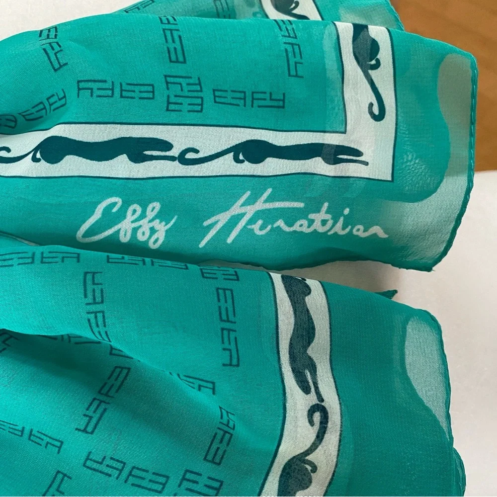 EFFY Hematian Scarf Shawl, Head Wrap, Neck Scarf, Belt, Teal Color